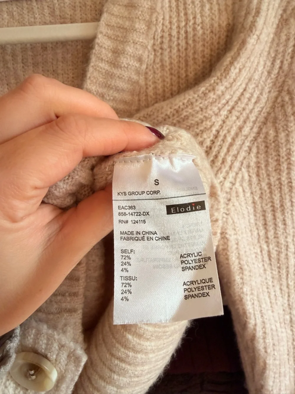 Elodie Cropped Button-Front Cardigan - Picture 3 of 5